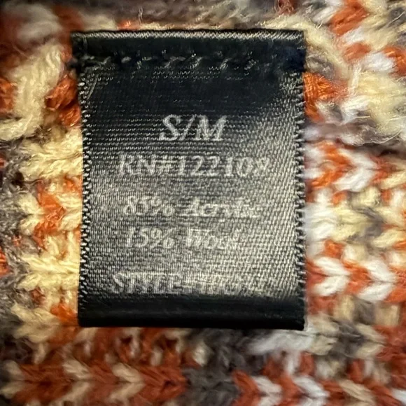 ✨ Mak B Fair Isle Button Down Cardigan Rustic Cottage Sweater Size M - Picture 4 of 7